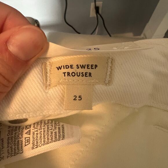 Madewell White Wide Sweep Trouser Airy Denim Jean NWT Size 25 NWT - Picture 9 of 10